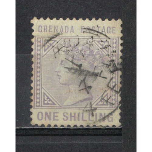 Grenada: 1883 QV 1/- Pale Violet Single Stamp SG 36 USED #BR423
