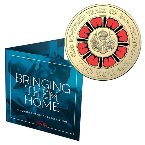 Australia 2019 100 Years of Repatriation $2 Coloured Coin 'C' mmk UNC
