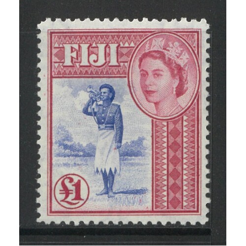 Fiji: 1954 QE/Police Bugler Single Stamp SG 295 MUH #BR434