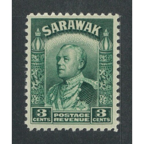 Sarawak: 1941 Brooke 3c Green Single Stamp SG 108a MUH #BR444