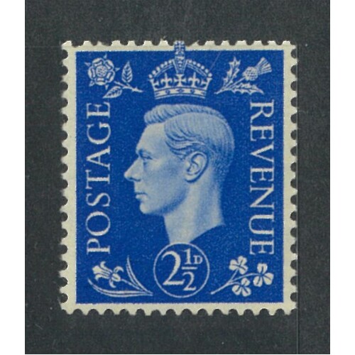 Great Britain: 1940 KGVI 2½d Ultramarine "WMK Sideways" Single Stamp SG 466a MUH #BR449