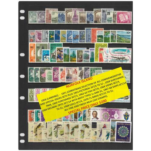 Norfolk Island 1956-71 Selection of All Commemorative Sets 103 Stamps MUH #440