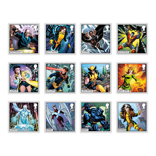 Great Britain 2023 X-Men Set of 12 Stamps MUH