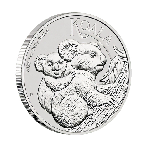 Australia 2023 Perth Mint Koala 1oz Fine Silver Bullion $1 Coin in Capsule