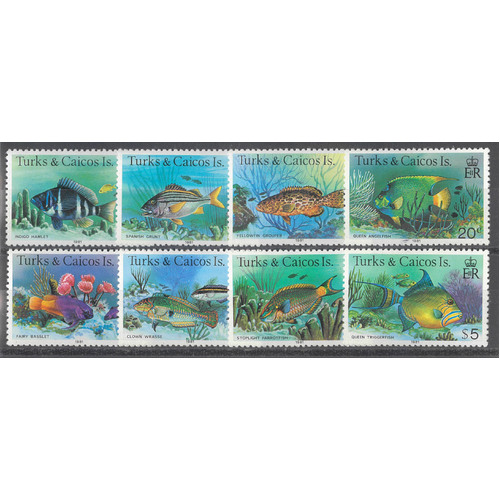 Turks & Caicos Island 1981 Fishes Set/8 Stamps SG 514B/28B Mint Unhinged 31-23