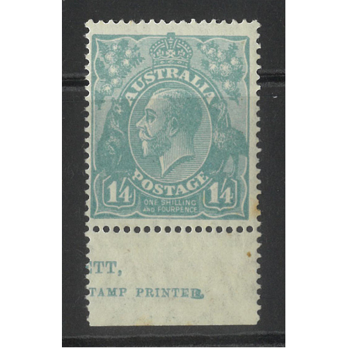 Australia KGV Stamps Small Multi WMK 1/4 Turquoise-Blue SG93 (BW 129B) MUH Lower Margin