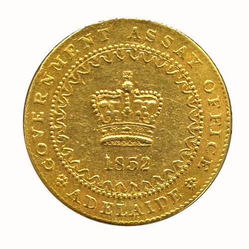 Adelaide 1852 One Pound Type II Gold Coin gVF extremely rare