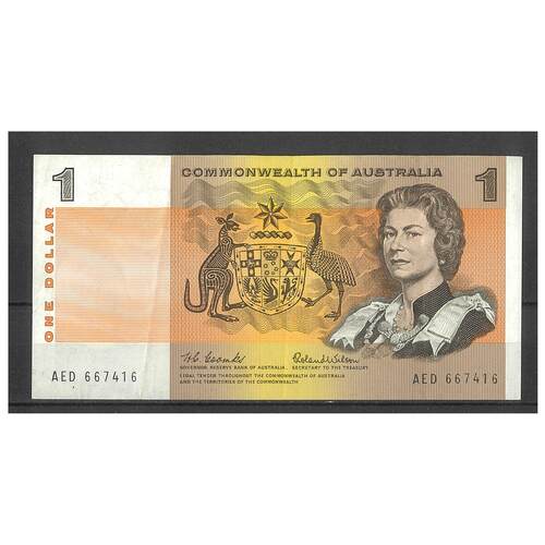 Commonwealth of Australia 1966 $1 Banknote Coombs/Wilson R71 VF/VF+ #1-22