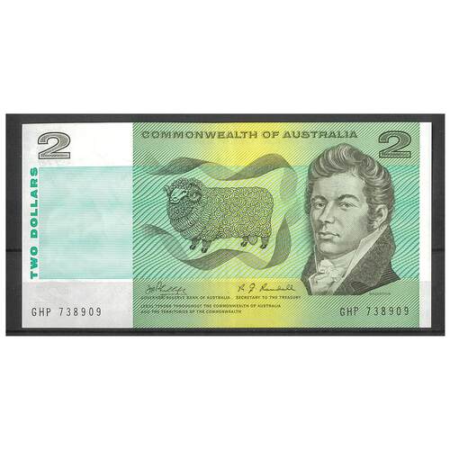 Commonwealth of Australia 1968 $2 Banknote Phillips/Randall R83 aEF/EF #2-43