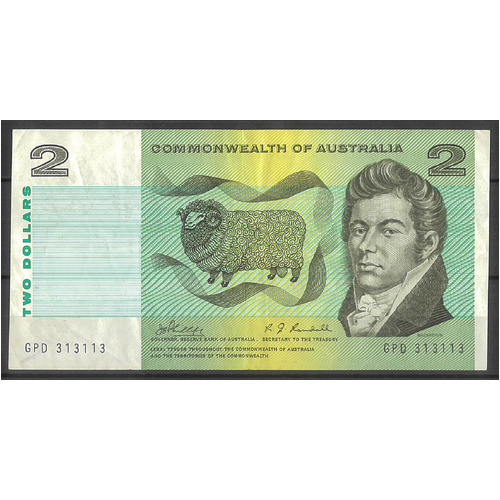 Commonwealth of Australia 1968 $2 Banknote Phillips/Randall R83 Fine #2-44