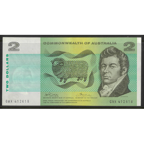 Commonwealth of Australia 1972 $2 Banknote Phillips/Wheeler R84 aEF #2-49