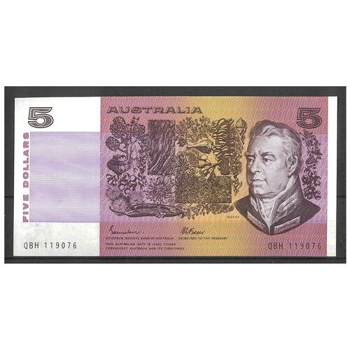 Australia 1985 $5 Banknote Johnston/Fraser R209b Gothic EF #3-86