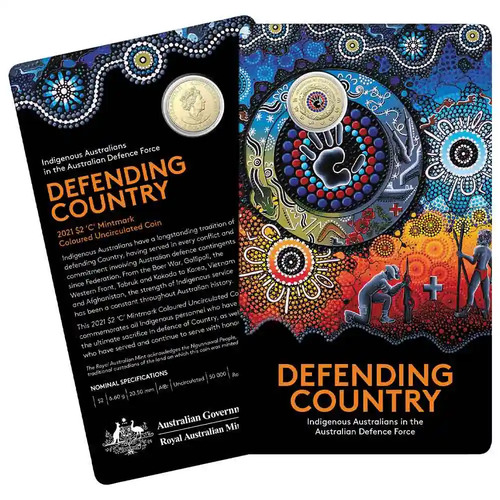 Australia 2021 Indigenous Military Service $2 C Mintmark UNC Coin