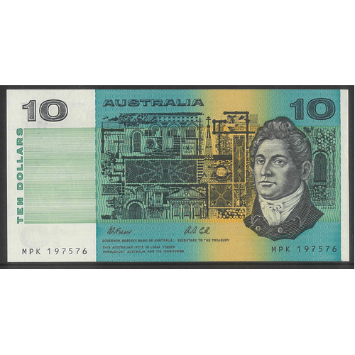Australia 1991 $10 Banknote Fraser/Cole No Plate Letter R313b EF #4-67
