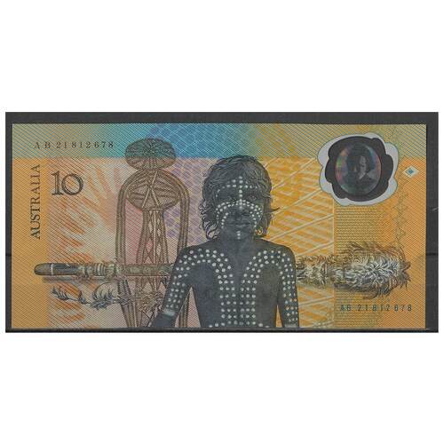 Australia 1988 Bicentennial Aboriginal $10 Polymer Banknote R310b Reissue UNC #4-35