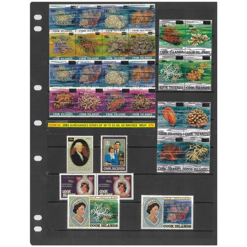 Cook Islands 1983 Surcharges Series of 30 Stamps SG884/913 Mint Unhinged 33-20