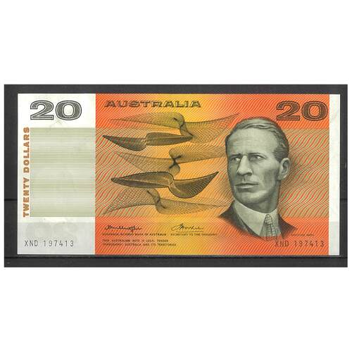 Australia 1976 $20 Banknote Knight/Wheeler Centre Thread R406a gVF/aEF #20-50