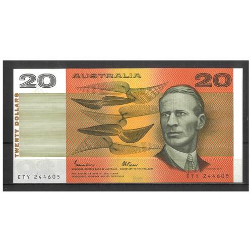 Australia 1985 $20 Banknote Johnston/Fraser OCRB Serials R409a EF #20-56