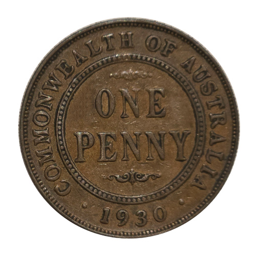 Australia 1930 Penny - gFine Condition