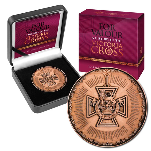 Australia 2014 For Valour A History Of The Victoria Cross $10 Antique Copper Coin