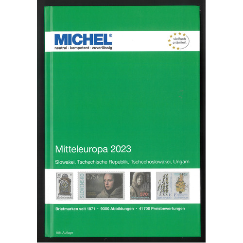 Michel Central Europe 2023 Stamp Catalogue in German 827 Colour Pages Hardcover