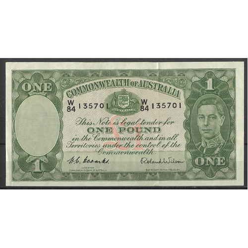 Commonwealth of Australia 1952 £1 Banknote Coombs/Wilson R32 gVF #P-64