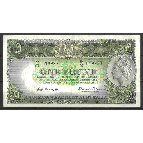 Commonwealth of Australia 1961 £1 Banknote Coombs/Wilson R34b VF/VF+ #P-72