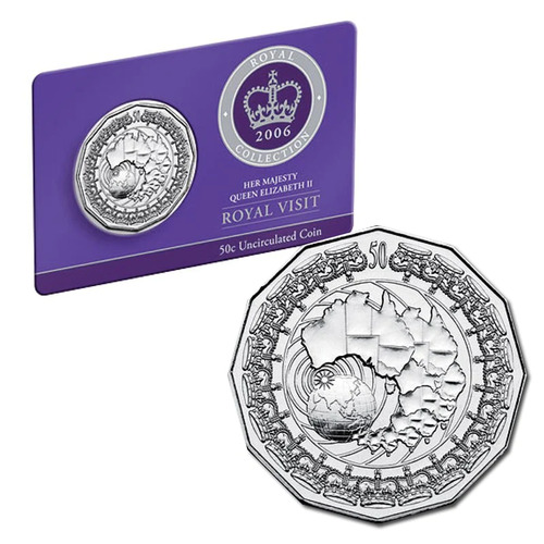 Australia 2006 50c Royal Visit Carded UNC 