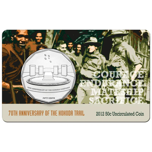 Australia 2012 50c Kokoda Trail 70th Anniversary Carded UNC