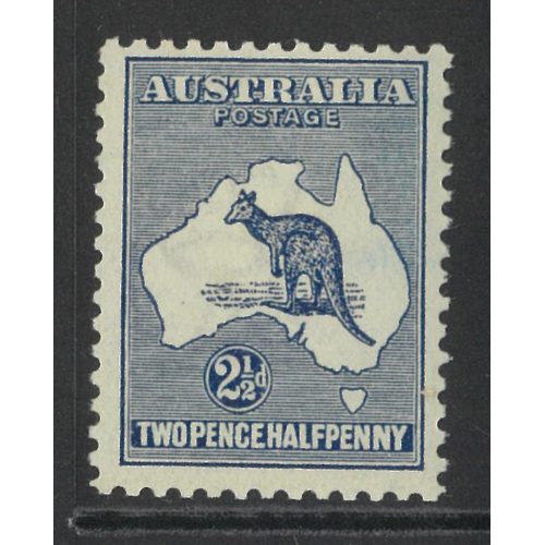 Australia Kangaroo Stamp 2nd WMK 2½d Indigo SG 25 Mint Unhinged #AUBK